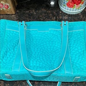 Aqua Vera Bradley Laptop Tote